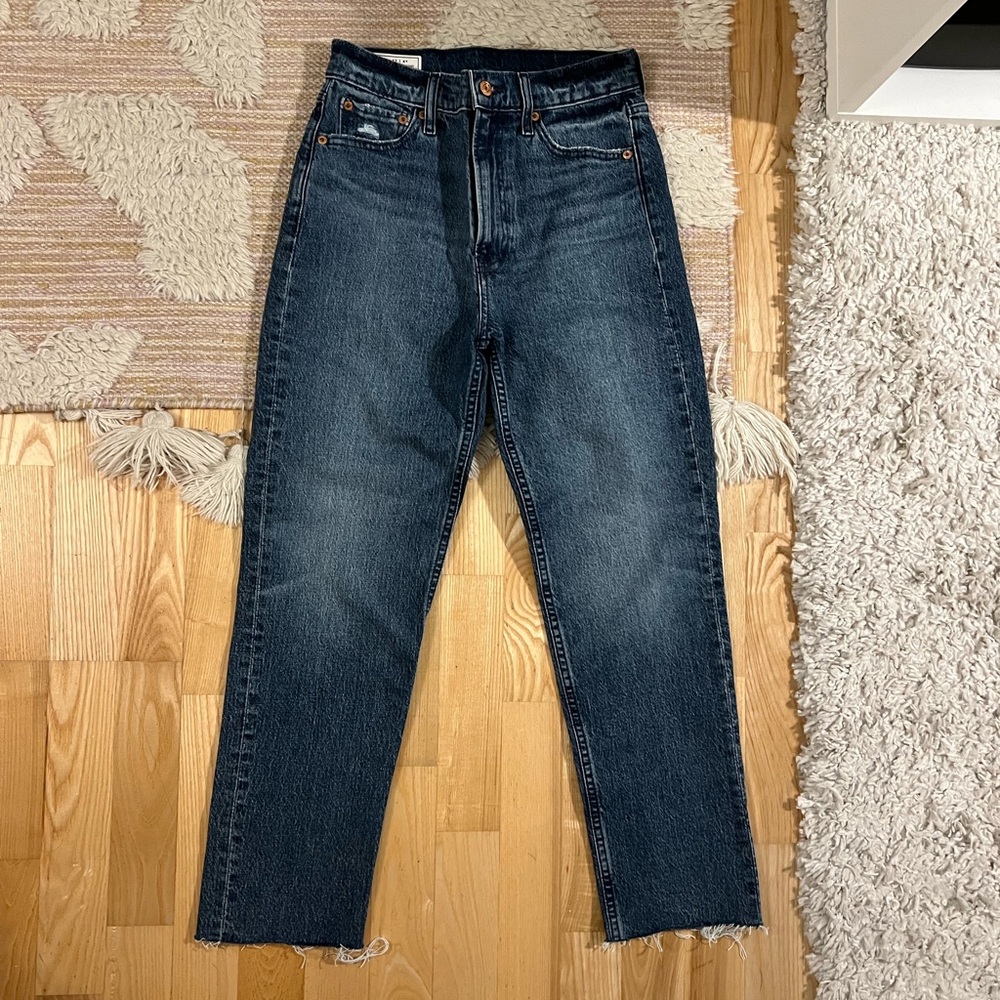 High rise straight jean